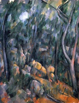  forest Works - Forest near the rocky caves above the Chateau Noir Paul Cezanne